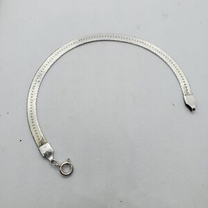 7.25" Sterling Silver Herringbone Bracelet 925